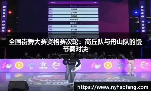 全国街舞大赛资格赛次轮：商丘队与舟山队的慢节奏对决